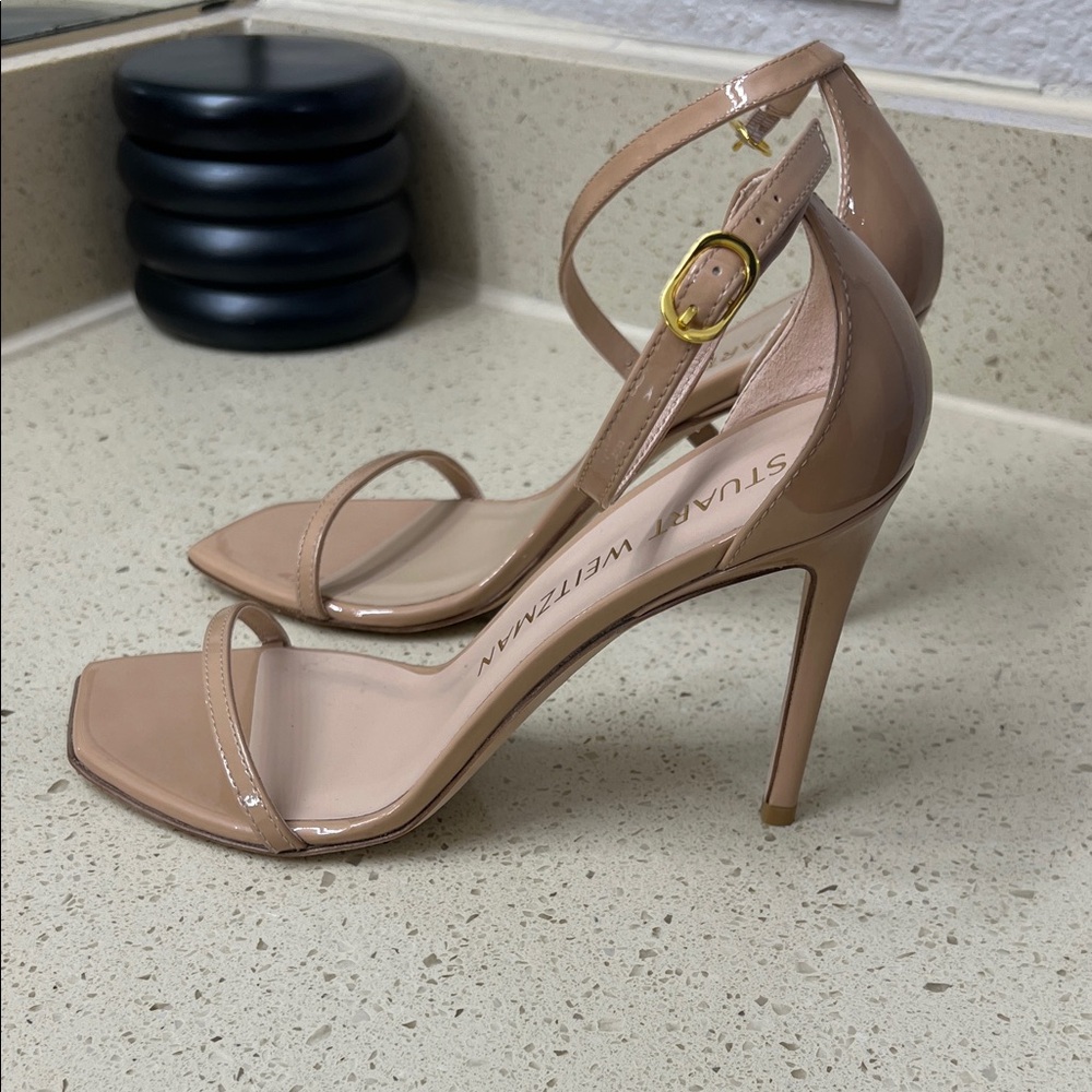 Stuart Weitzman Beige Strappy Heels